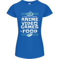 Anime Video Games & Food Funny Womens Petite Cut T-Shirt Royal Blue