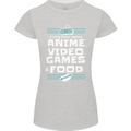 Anime Video Games & Food Funny Womens Petite Cut T-Shirt Sports Grey