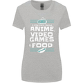 Anime Video Games & Food Funny Womens Wider Cut T-Shirt Sports Grey