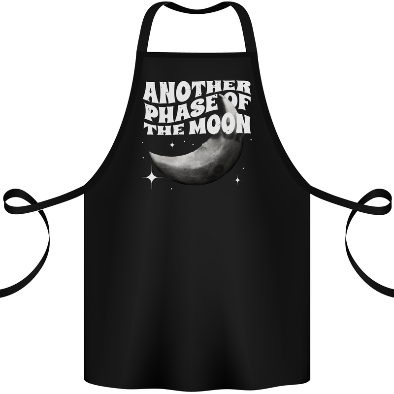 Another Phase of the Moon Lunar Cotton Apron 100% Organic Black