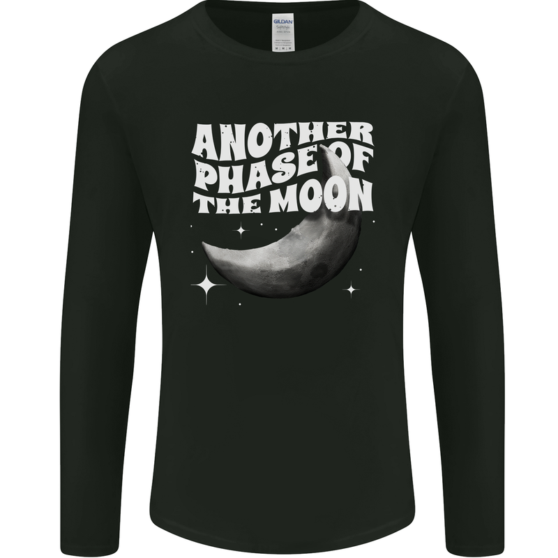 Another Phase of the Moon Lunar Mens Long Sleeve T-Shirt Black