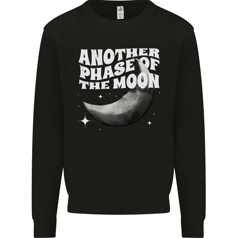 Another Phase of the Moon Lunar Mens Sweatshirt Jumper Black