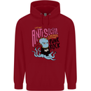Anti Social Punk Rock Skinhead Octopus Childrens Kids Hoodie Red