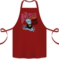 Anti Social Punk Rock Skinhead Octopus Cotton Apron 100% Organic Maroon