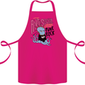 Anti Social Punk Rock Skinhead Octopus Cotton Apron 100% Organic Pink