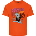 Anti Social Punk Rock Skinhead Octopus Kids T-Shirt Childrens Orange