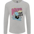 Anti Social Punk Rock Skinhead Octopus Mens Long Sleeve T-Shirt Sports Grey