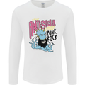 Anti Social Punk Rock Skinhead Octopus Mens Long Sleeve T-Shirt White