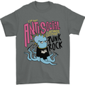 Anti Social Punk Rock Skinhead Octopus Mens T-Shirt 100% Cotton Charcoal