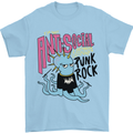 Anti Social Punk Rock Skinhead Octopus Mens T-Shirt 100% Cotton Light Blue