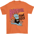 Anti Social Punk Rock Skinhead Octopus Mens T-Shirt 100% Cotton Orange