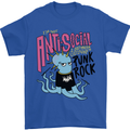 Anti Social Punk Rock Skinhead Octopus Mens T-Shirt 100% Cotton Royal Blue