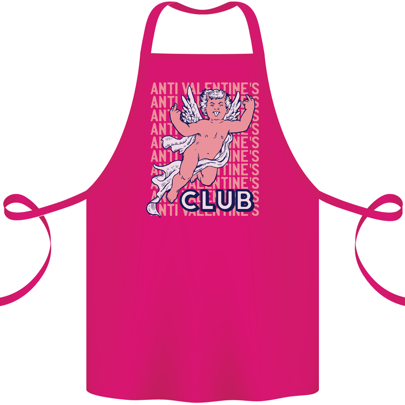 Anti Valentines Day Club Cotton Apron 100% Organic Pink