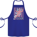 Anti Valentines Day Club Cotton Apron 100% Organic Royal Blue