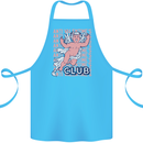 Anti Valentines Day Club Cotton Apron 100% Organic Turquoise