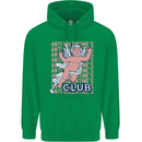 Anti Valentines Day Club Mens 80% Cotton Hoodie Irish Green