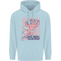 Anti Valentines Day Club Mens 80% Cotton Hoodie Light Blue