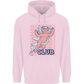 Anti Valentines Day Club Mens 80% Cotton Hoodie Light Pink