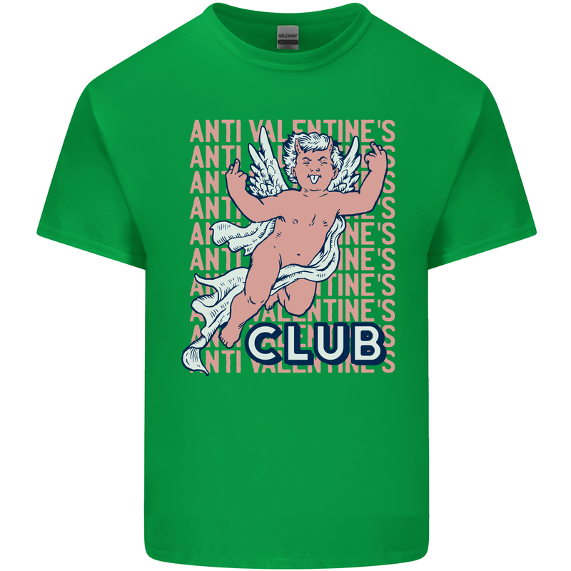 Anti Valentines Day Club Mens Cotton T-Shirt Tee Top Irish Green