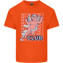 Anti Valentines Day Club Mens Cotton T-Shirt Tee Top Orange