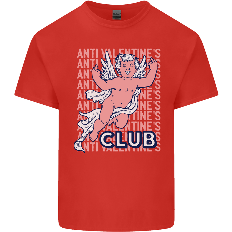 Anti Valentines Day Club Mens Cotton T-Shirt Tee Top Red