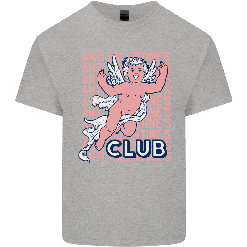 Anti Valentines Day Club Mens Cotton T-Shirt Tee Top Sports Grey