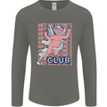 Anti Valentines Day Club Mens Long Sleeve T-Shirt Charcoal