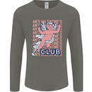 Anti Valentines Day Club Mens Long Sleeve T-Shirt Charcoal