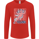 Anti Valentines Day Club Mens Long Sleeve T-Shirt Red