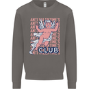Anti Valentines Day Club Mens Sweatshirt Jumper Charcoal