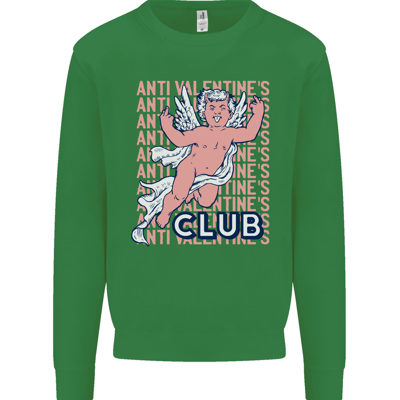 Anti Valentines Day Club Mens Sweatshirt Jumper Irish Green