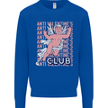 Anti Valentines Day Club Mens Sweatshirt Jumper Royal Blue