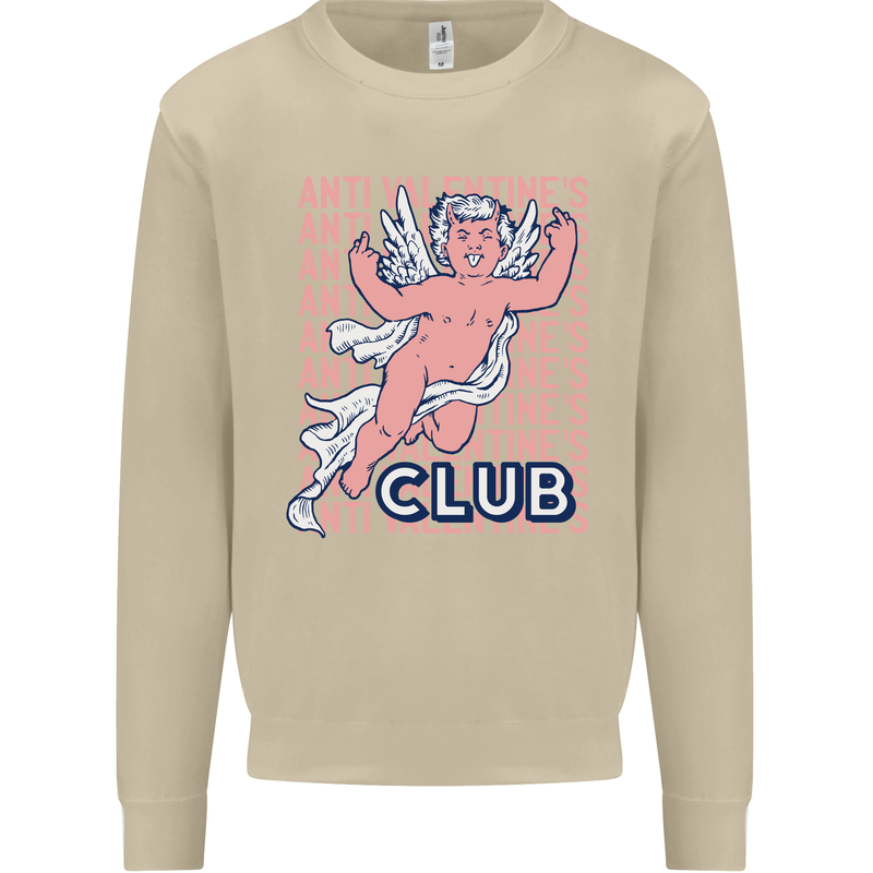 Anti Valentines Day Club Mens Sweatshirt Jumper Sand