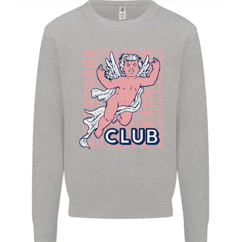 Anti Valentines Day Club Mens Sweatshirt Jumper Sports Grey