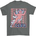 Anti Valentines Day Club Mens T-Shirt 100% Cotton Charcoal
