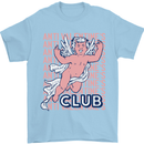 Anti Valentines Day Club Mens T-Shirt 100% Cotton Light Blue