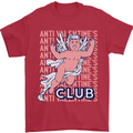 Anti Valentines Day Club Mens T-Shirt 100% Cotton Red