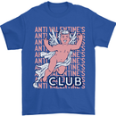 Anti Valentines Day Club Mens T-Shirt 100% Cotton Royal Blue