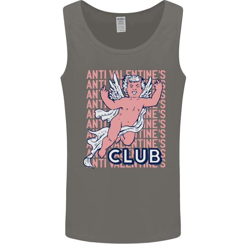 Anti Valentines Day Club Mens Vest Tank Top Charcoal