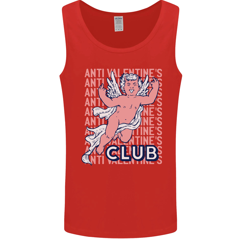 Anti Valentines Day Club Mens Vest Tank Top Red