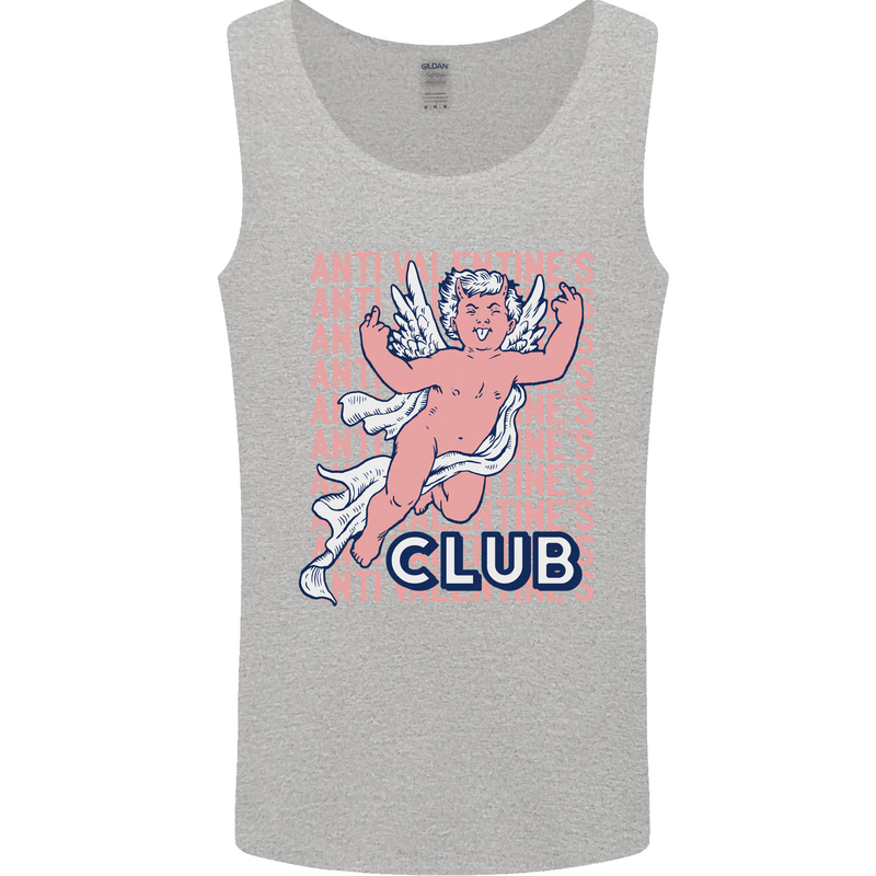 Anti Valentines Day Club Mens Vest Tank Top Sports Grey