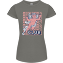Anti Valentines Day Club Womens Petite Cut T-Shirt Charcoal