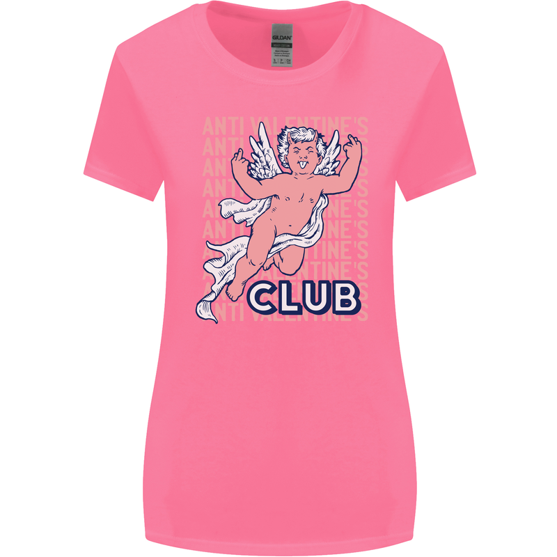 Anti Valentines Day Club Womens Wider Cut T-Shirt Azalea