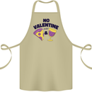 Anti Valentines Day Just Pizza & Wine Cotton Apron 100% Organic Khaki