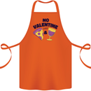 Anti Valentines Day Just Pizza & Wine Cotton Apron 100% Organic Orange