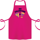 Anti Valentines Day Just Pizza & Wine Cotton Apron 100% Organic Pink