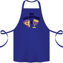Anti Valentines Day Just Pizza & Wine Cotton Apron 100% Organic Royal Blue
