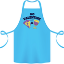 Anti Valentines Day Just Pizza & Wine Cotton Apron 100% Organic Turquoise