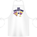 Anti Valentines Day Just Pizza & Wine Cotton Apron 100% Organic White