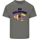 Anti Valentines Day Just Pizza & Wine Kids T-Shirt Childrens Charcoal
